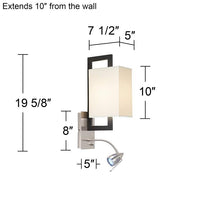 Possini Euro Floating Square LED Plug-In Wall Light