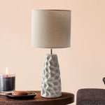 Simple Designs 17 1/2" High Gray Sculpted Accent Table Lamp