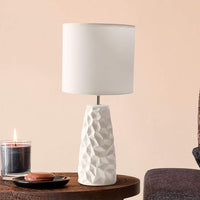 Simple Designs 17 1/2"H Off-White Sculpted Accent Table Lamp