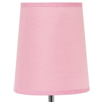 Simple Designs 11 1/4" High White and Pink Accent Table Lamp