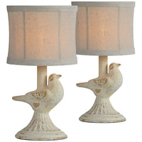 Mavis Cottage White 12" High Accent Table Lamps Set of 2