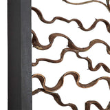 Branching Textured Brown 35" Square Wall Art