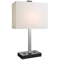 Lite Source Maddox II Chrome Metal Table Lamp