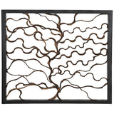 Branching Textured Brown 35" Square Wall Art