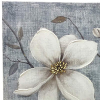 Eden Foiled Flowers 36" High Rectangular Canvas Wall Art