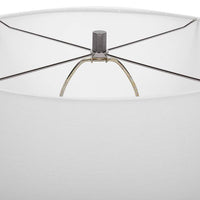 Renegade Black Metal Ribbed Hourglass Table Lamp