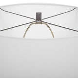 Renegade Black Metal Ribbed Hourglass Table Lamp