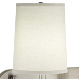 Club Room 18" High Brushed Nickel and Mahogany Plug-In Wall Light