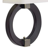 Circle Black and White Shaded Direct Wire Wall Lamp