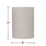 Brushed Nickel Ivory Cylinder Plug-In Swing Arm Wall Lamp