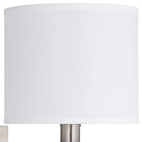 Lundi Brushed Steel Plug-In Modern Swing Arm Wall Lamp