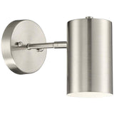 Carla Brushed Nickel Down-Light Hardwire Wall Lamps Set of 2