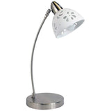 Simple Designs Brushed Nickel Metal Desk Lamp