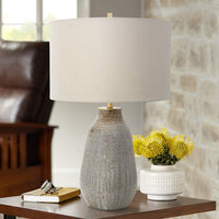 Monacan Brown and Gray Ceramic Table Lamp