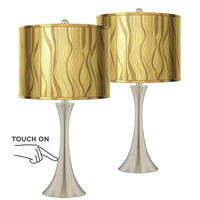 Trish Touch Table Lamps with Gold Shades by Inspire Me Home - Set of 2