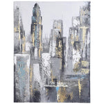 Brielle Old Contemporary City 47" High Canvas Wall Art