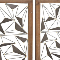 Shadows 39" High 2-Piece Wood and Metal Wall Art Set