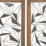 Shadows 39" High 2-Piece Wood and Metal Wall Art Set