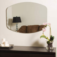 Frameless Oval 23 1/2" x 31 1/2" Beveled Wall Mirror