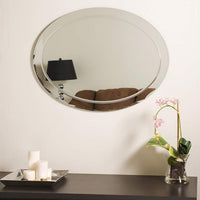 Aldo 23 1/2" x 31 1/2" Oval Frameless Wall Mirror