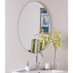 Frameless Oval 23 1/2" x 31 1/2" Scallop Wall Mirror