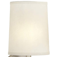 Club Room 22.7" High Brushed Nickel and Wood Plug-In Wall Light