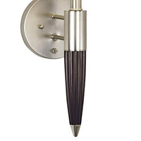 Club Room 22.7" High Brushed Nickel and Wood Plug-In Wall Light