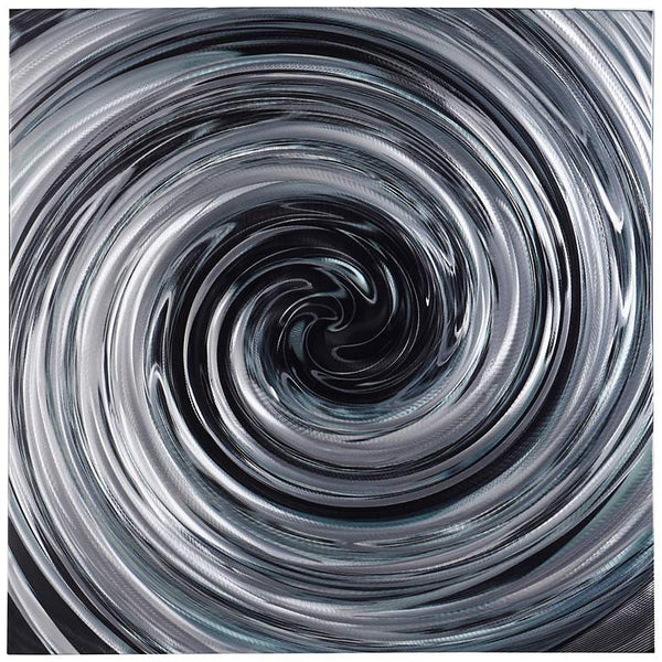 Laney Swirl Circle 39" Square Frameless Wall Art