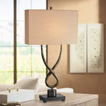 Talema Twisted Steel Base Table Lamp