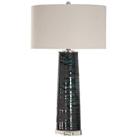 Chamila Aged Teal Glaze Ceramic Table Lamp