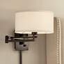 Possini Euro Aluno Bronze Swing Arm Wall Lamp