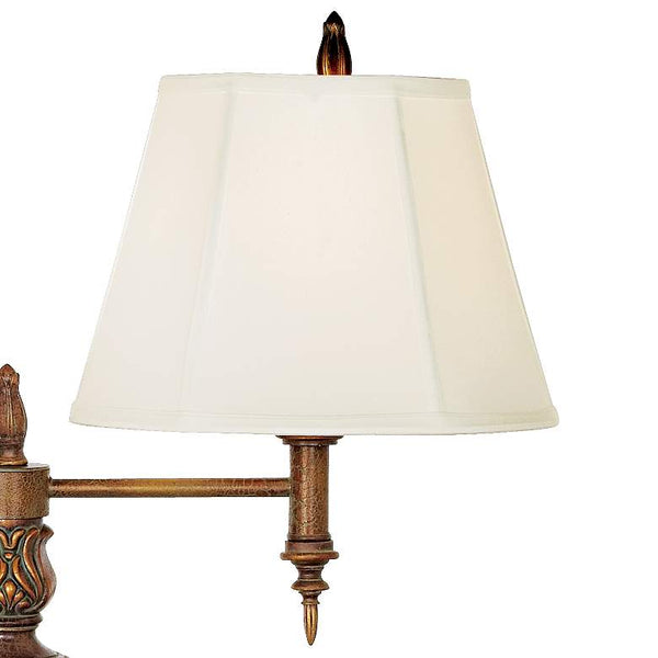 Pontiac Double Arm Traditional Gold Crackle Finish Outlet Table Lamp