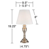 Thom 19 1/4" High Brass Finish Touch On-Off Accent Table Lamp