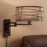 Marlowe Bronze Metal Swing Arm Wall Lamp