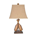 Crestview Collection Oar Aged Wood and Burlap Table Lamp