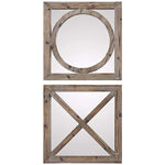 Uttermost Baci E Abbracci 2-Piece 18" Square Wall Mirror Set