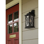 Woodland Park 15"H Black Finish Dusk to Dawn Outdoor Light