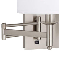 Double Swing Arm 23" Wide Modern Plug-In Wall Light