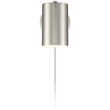 Carla Brushed Nickel Cylinder Down-Light Plug-In Wall Lamps Set of 2