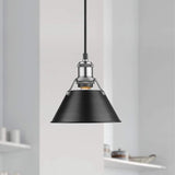 Orwell 7 1/2" Wide Pewter and Black Industrial Modern Mini Pendant