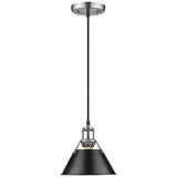 Orwell 7 1/2" Wide Pewter and Black Industrial Modern Mini Pendant