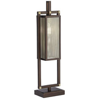 Lantern Rubbed Bronze and Metal Mesh Tall Accent Table Lamp