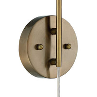 Sully Warm Brass Plug-In Wall Lamps Set of 2