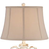 Isabella Ivory Ceramic Table Lamp With Black Round Riser