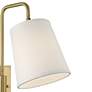 Luca Warm Brass Plug-In Swing Arm Wall Lamps Set of 2