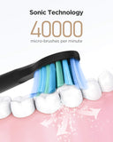 Electric Toothbrush Powerful Sonic Cleaning - Rechargeable with Timer, 5 Modes, 3 Brush Heads for Adults and Kids