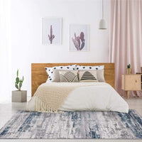 Florance Collection Blue Modern Soft Area Rug