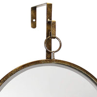 Haile Antique Gold 17 1/4" x 20" Round Wall Mirror