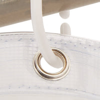Vinyl Bathroom Shower Curtain Liner with Metal Grommets and Plastic Hooks - 72" x 72", Clear