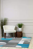 Modern Trendz Abstract Premium Blue Grey White Soft Area Rug
